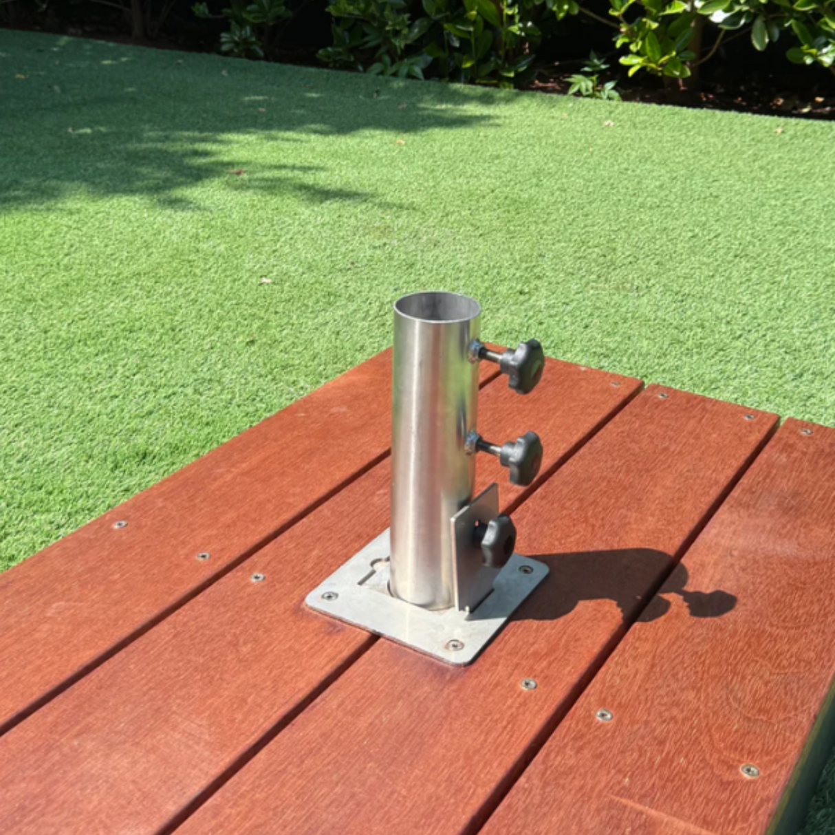 No Base Umbrella Holder - 316 Marine Grade SS Flush Mount