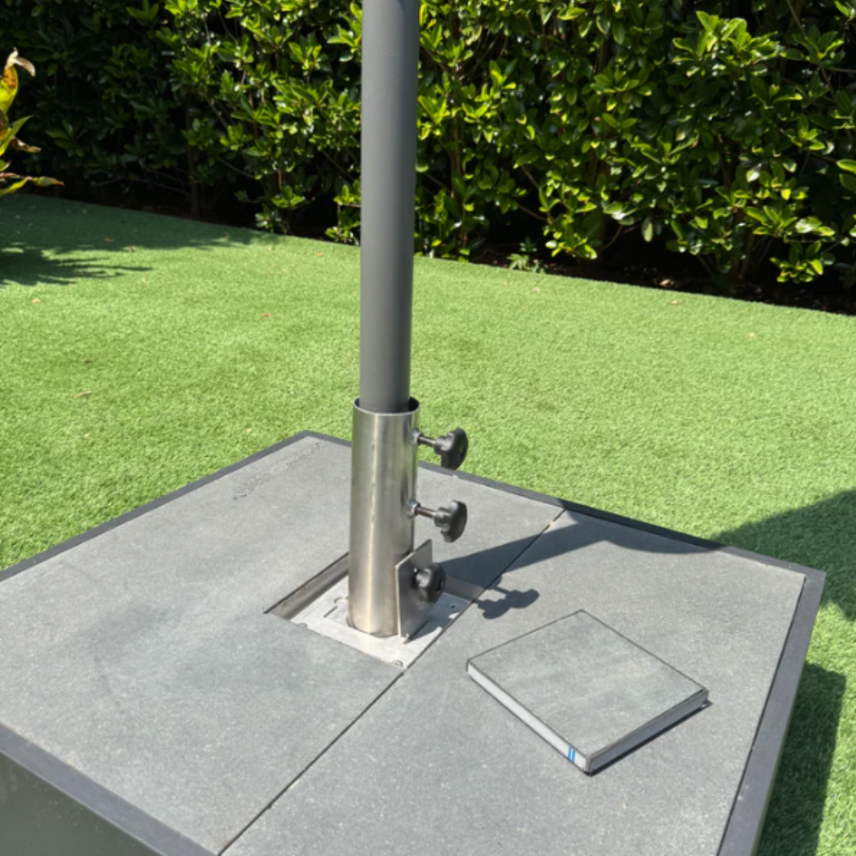 No Base Umbrella Holder - 316 Marine Grade SS with Tile Insert