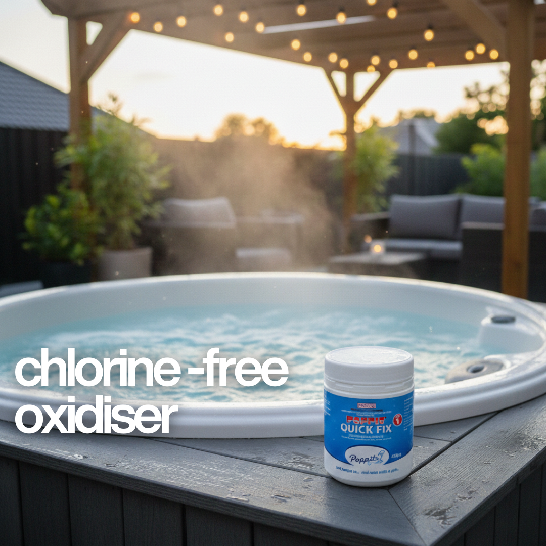 oxidiser for hot tubs to eliminate organic contaminants