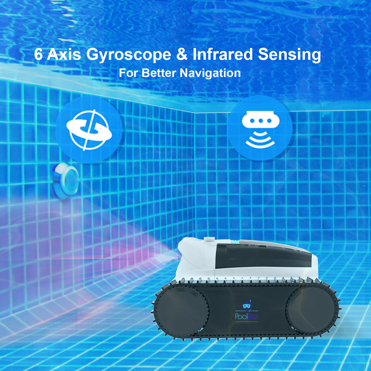 PoolBot® B300 Cordless Robotic Wifi Pool Cleaner