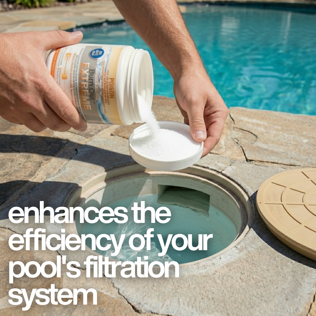 Burn Out Extreme Swimming Pool Oxidiser to help with pool filteration effeciency